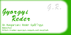 gyorgyi reder business card